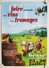 Affiche 20e FOIRE aux VINS et aux FROMAGES 1999 BESSE