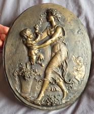 GERMAIN : Bas relief en bronze