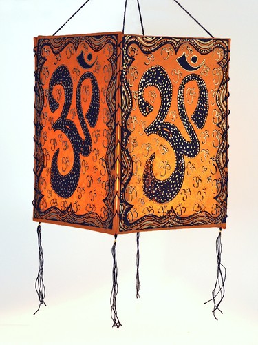 Abat jour orange - om,, lokta