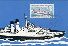 MAXIMAPHILIE CARTE POSTALE MAXIMUM TERRES AUSTRALES FRANCAISES BATEAU KERGUELEN