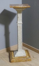 Colonne Sellette En Bois Peint Faux Marbre De Style Louis XVI, Italie, XIX ème