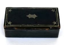 Ancienne PETITE BOITE TABATIERE XIXe NAPOLEON III décor ETOILES