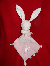 Doudou Peluche Max & Sac Ours Déguisé en Lapin Blanc Rose 