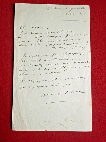Cw33 lettre autographe - lettre,