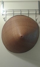 CHAPEAU ROTIN PAYSAN CHINOIS VINTAGE