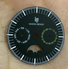 NEUF DE STOCK @ CADRAN LIP MACH 2000 AVEC PHASE DE LUNE @ 27,08 MM DE DIAMETRE !