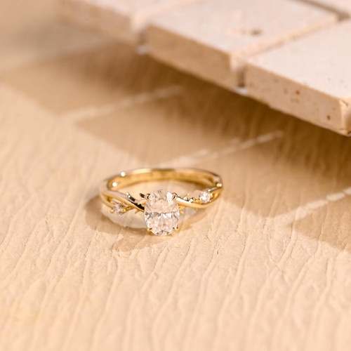 Bague solitaire 14k - or, jaune