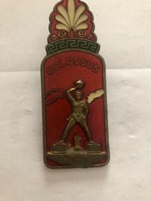 Ancienne pince à courrier ou billets laiton émaillé Grèce Rhodes objet de bureau