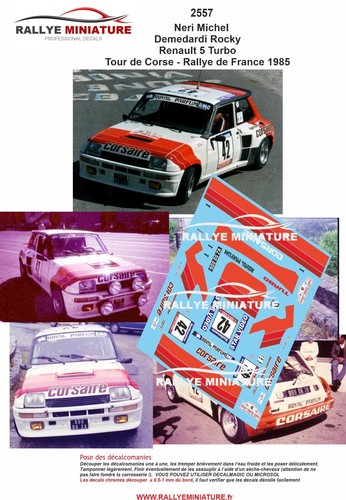 Decals ref 2557 renault 5 - 2557,