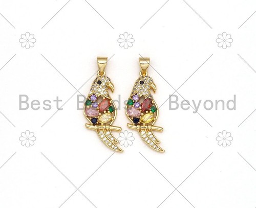 Colorful micro pave parrot - pave,