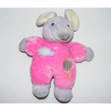 Doudou souris rose nuage