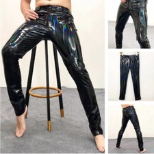 Hommes Brillant Faux Cuir