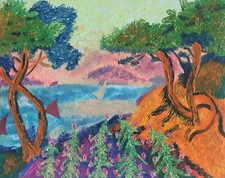 Tableau #Cannes (2022) Huile sur Toile (33x41 cm) François Martigné