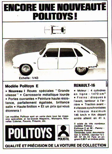 Pub vehicule politoys m - , politoys-m