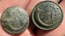 BOUTONS MILITAIRES CHASSEURS ALPINS GUERRE ITALIE ? NAPOLEON ARMÉE EMPIRE 1800