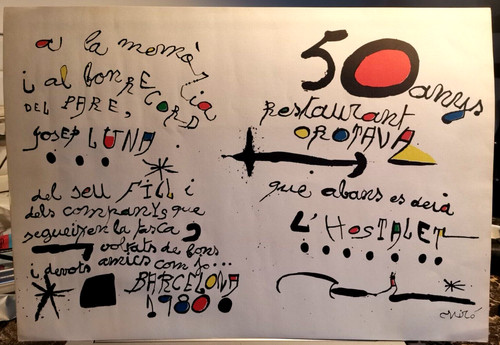 Rare lithographie juan miro - rare,
