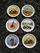 6 SOUS-VERRES BOUTEILLE TÔLE VINTAGE MOTO CROSS BISTROT PUBLICITAIRE CAFÉ NITAHI