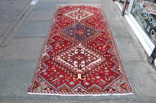 Tapis oriental laine rouge - laine,