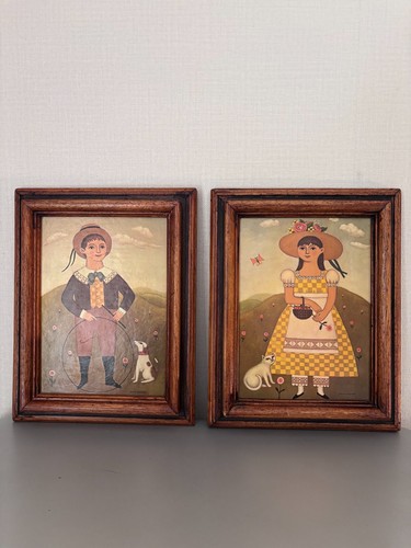 Tableaux vintage art naïf - vintage,
