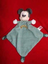 Doudou Souris Disney - Mickey - Vert blanc rayé