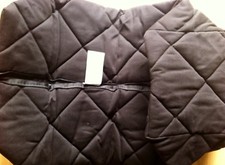 2 Housses Marron pour coussins mousse IKEA rectangulaires, fermeture éclair