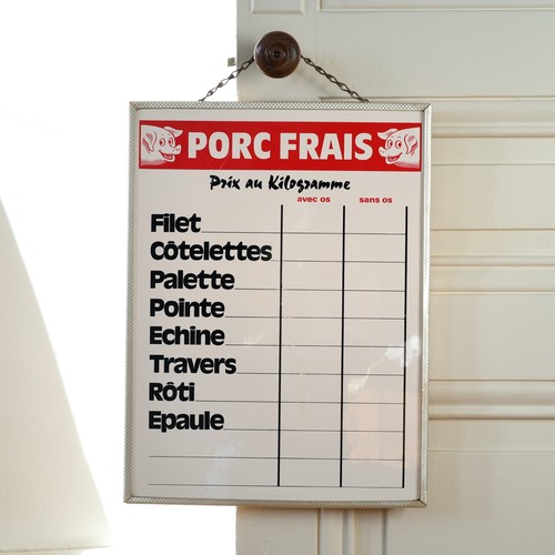 Ancien panneau tableau - , de