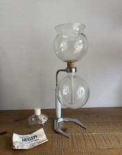 Ancienne Cafetière HELLEM 8 tasses Verre Pyrex Blanc Années 50/60 Complet