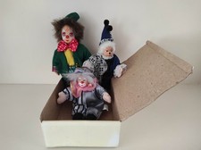 Lot de 3 poupées clowns YVES ROCHER années 80 en très bel état