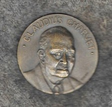 MEDAILLE D'HOMMAGE DE LA SOCIETE LYONNAISE F PUTHET A CLAUDIUS CHARVET 