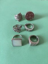 6 bagues argent art