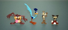 figurines pvc vintage - WARNER BROS - Taz + Bip Bip & le Coyotte - Looney Tunes