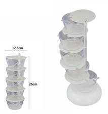 X Porte Épices De Cuisine 5 Conteneurs En Colonne Avec Cuillères DFH