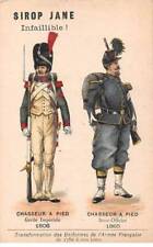 Chromos.AM13553.Sirop Jane.10x6 cm environ.Transformation uniformes armée Fra