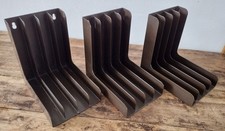 LOT 3 RANGEMENT DISQUE 45 33 TOURS VINYLE VINTAGE SUPPORT SUPPORT ETAGERE MARRON