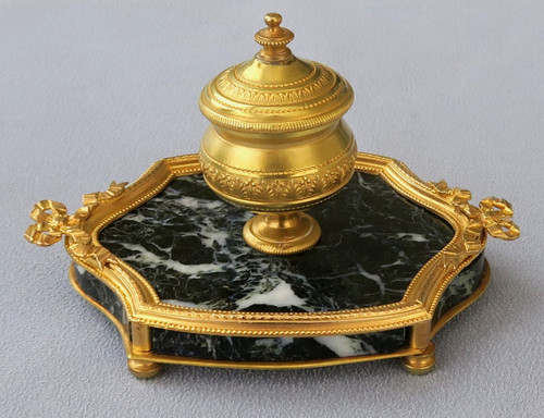 Encrier bronze doré - encrier,