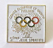Pin's 5émes JEUX SPORTIFS COMITE OLYMPIQUE & SPORTIF YVELINES Signé ASD #5/14