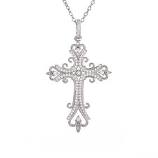 Collier croix zirconium