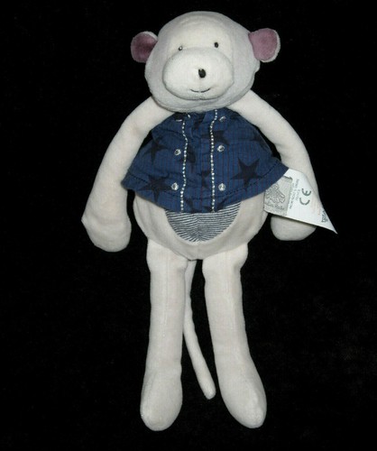Doudou singe gris bleu marine - doudou,