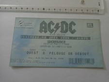 AC/DC - TICKET CONCERT - BILLET COLLECTOR PELOUSE OR -   2009  SDF FRANCE