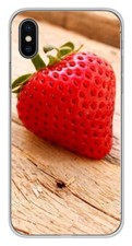Coque en silicone imprimée compatible Apple iPhone XS Max Envie d'une fraise