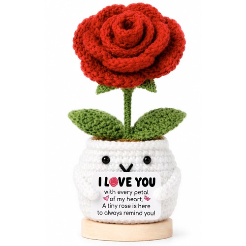 Positive crochet rose flower - positive,
