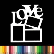 1 Découpe en papier _ CADRE LOVE GM 12,8X11cm _ Die cut scrapbooking carterie 
