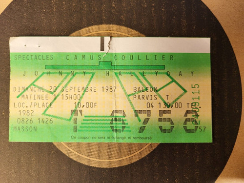 Johnny hallyday billet de - hallyday,