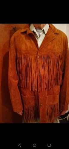 Veste cuir marron à - veste, en