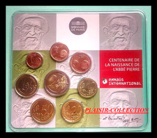 France 2012   Miniset Abbé Pierre  de 1 ct à 2 €    Rare 500 exemplaires