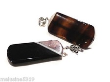 Bijoux lithothérapie pendentif pierre agate druzy
