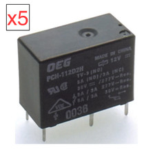 LOT DE 5 PIECES Relais 12V 5A