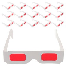  100 paires de lunettes 3D en carton : lunettes anaglyphes 3D universelles en