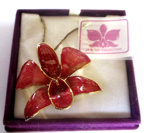 Broche pendentif orchidée - broche,