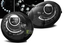 Paire de feux phares VW New Beetle 98-05 Daylight led noir